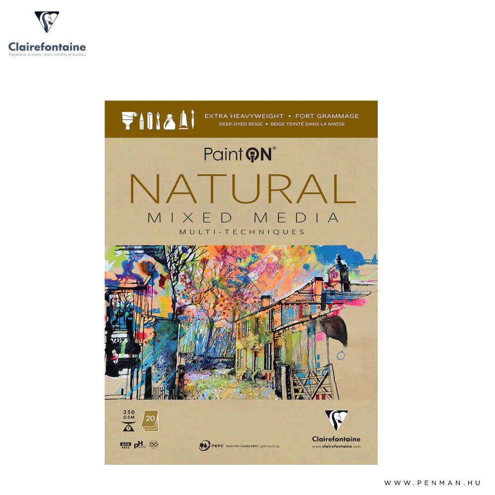 Clairefontaine PaintON rajztomb natur 250g 22 175x250 001