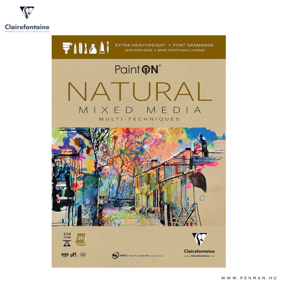 Clairefontaine PaintON rajztomb natur 250g 22 225x305 001