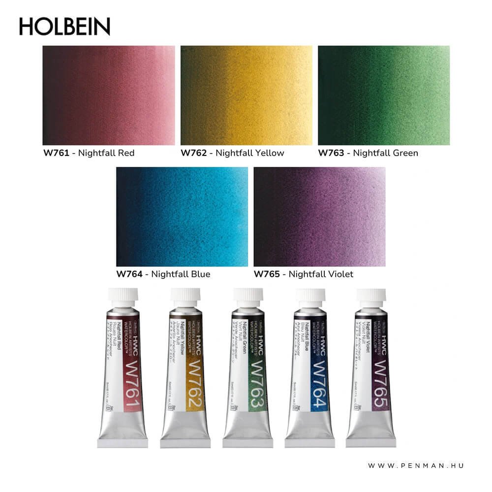 Holbein akvarellfestek nightfall 5db 5ml keszlet 007