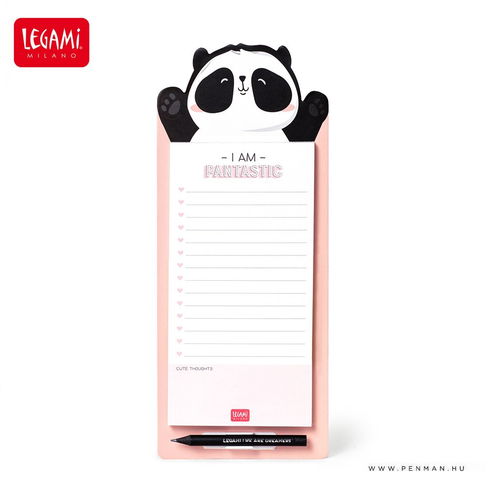 Legami magneses jegyzettomb ceruzaval 60 lap panda 001