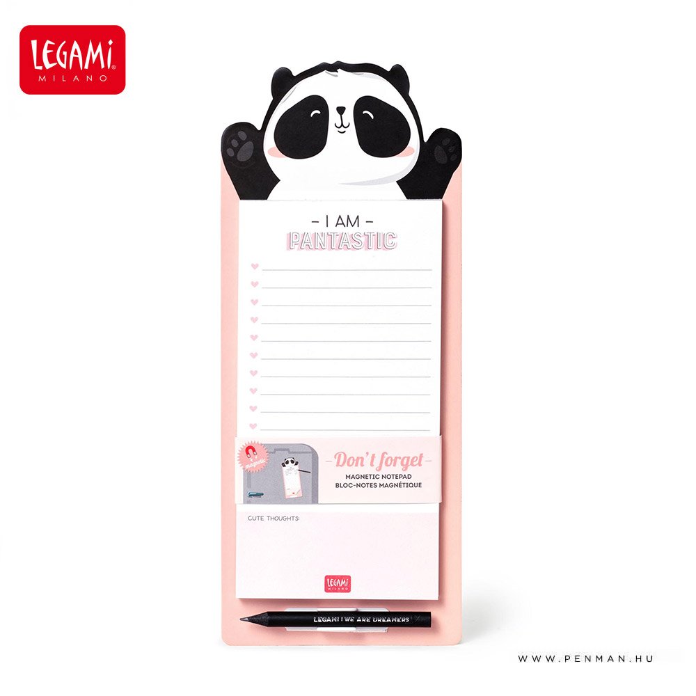 Legami magneses jegyzettomb ceruzaval 60 lap panda 002