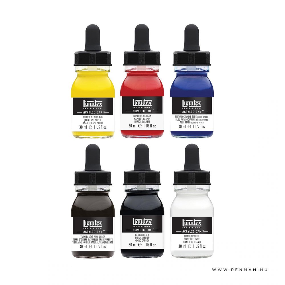 Liquitex folyekony akrilfestek 30ml 6db Essentials 001