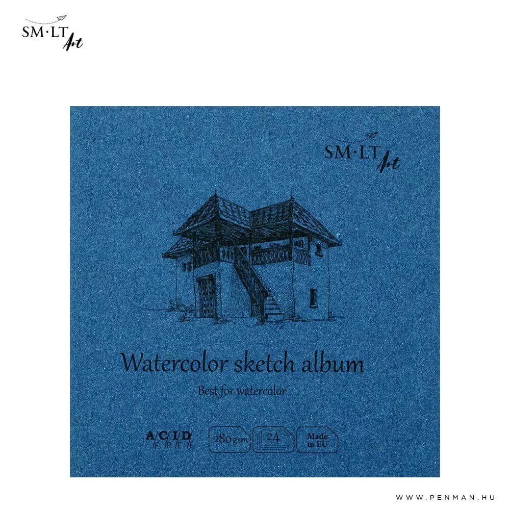 SMLT Akvarell negyzetes album 280gr 24 lap 14x14cm a