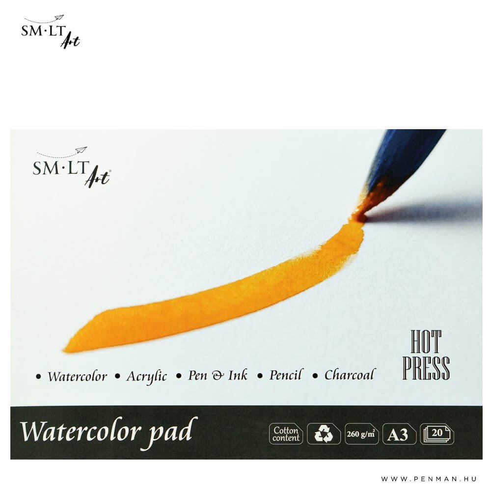 SMLT Akvarelltomb 260gr 20 lap Melegen preselt A3 a