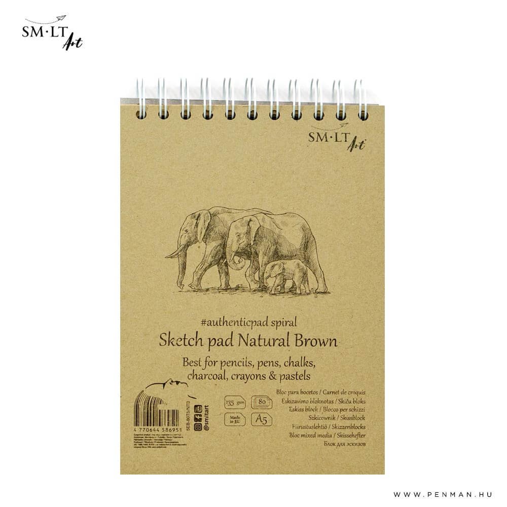 SMLT Vazlattomb Natur barna 135 gr 80 lap A5 a