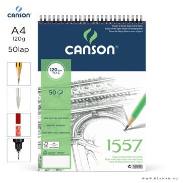 canson 1557 papir a4 50lap 120g rs finom