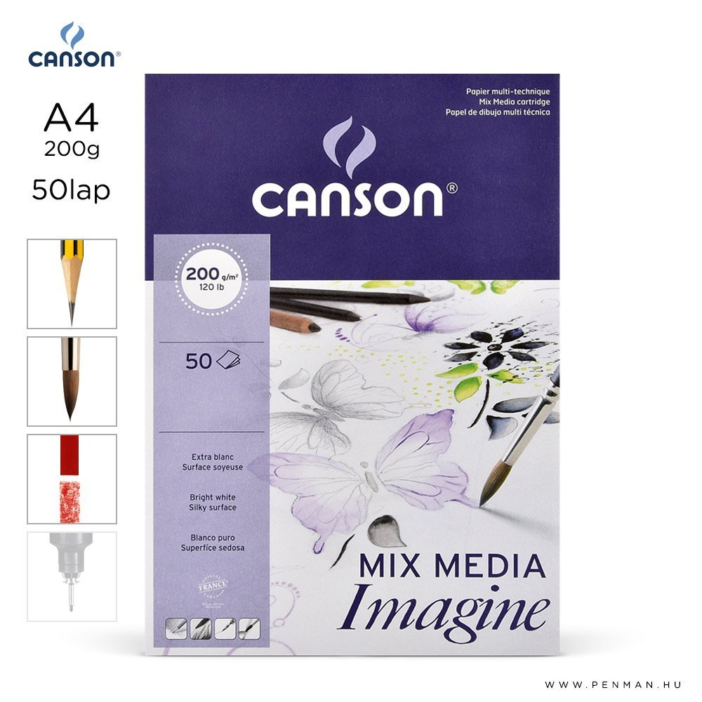 canson imagine papir a4 50lap 200g rr sima