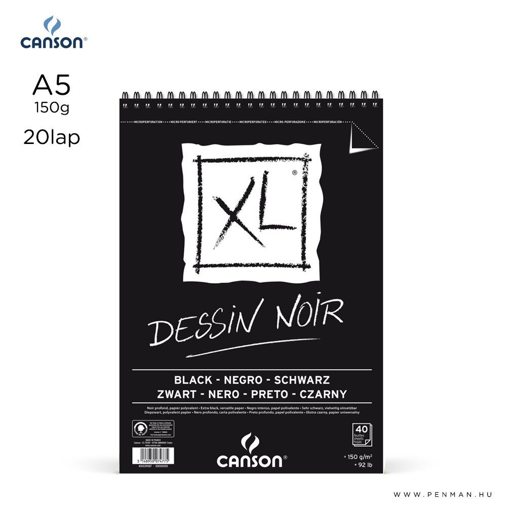 canson xl dessin noir a5 rs
