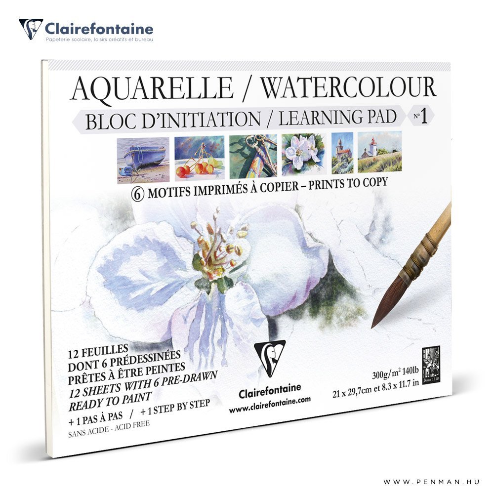 clairefontaine watercolour learning pad no1 penman