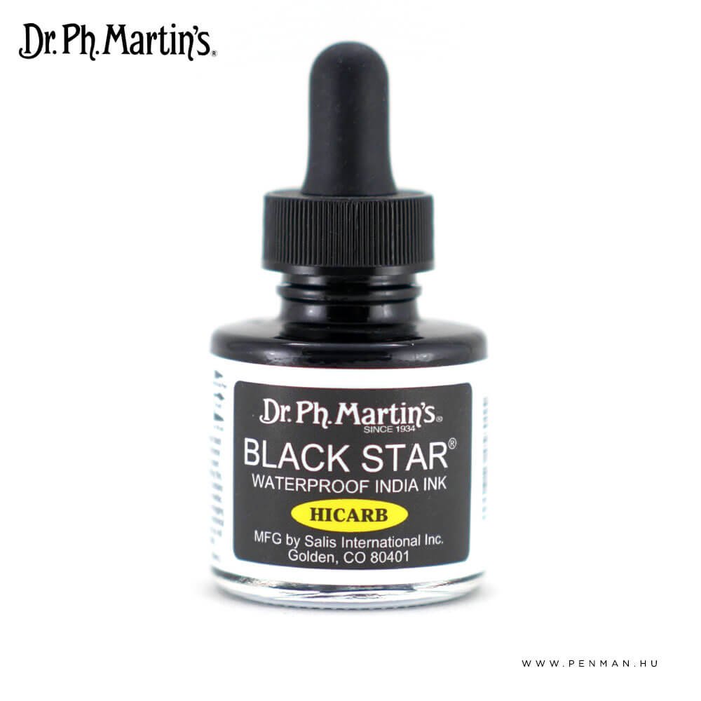 dr ph martins black star hicarb india ink 001