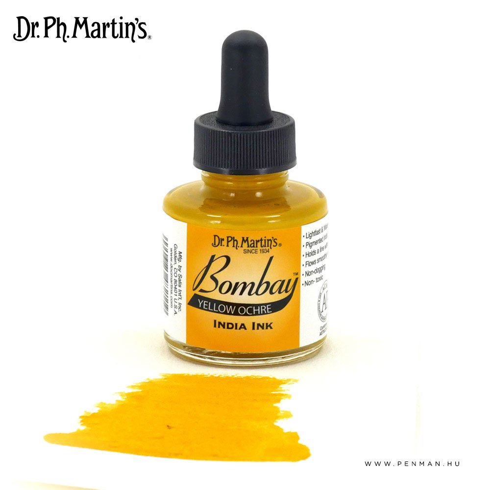 dr ph martins bombay yellow ochre india ink 002