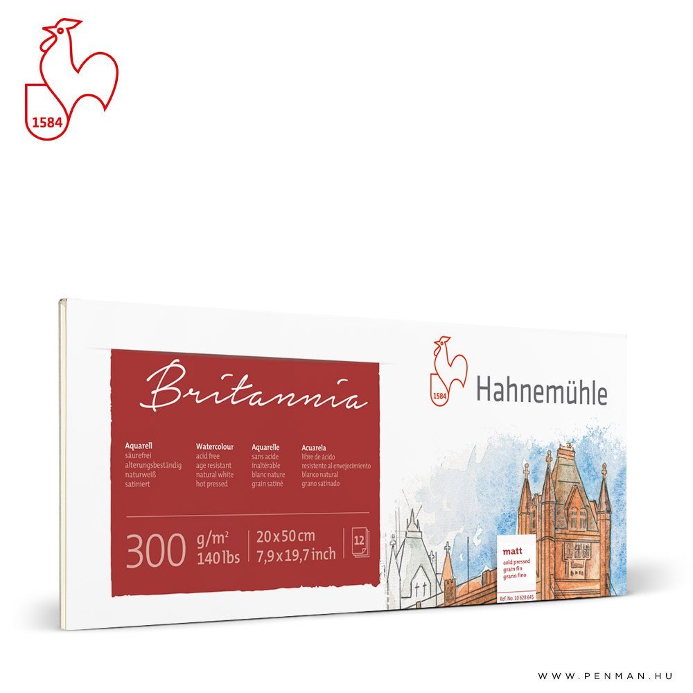 hahnemuhle britannia matt blokk 300g 20x50 rr