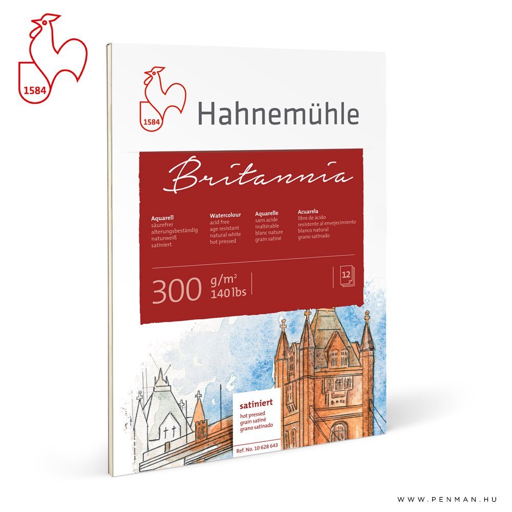 hahnemuhle britannia szaten blokk 300g hp 30x40 rr