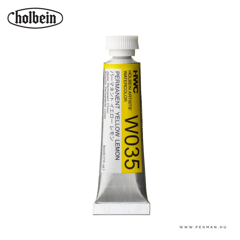 holbein akvarell 5ml permanent yellow lemon 001
