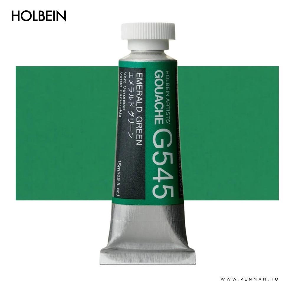holbein gouache 15ml 545 emerald green 001