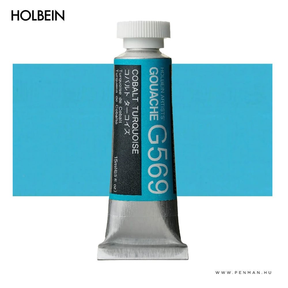 holbein gouache 15ml 569 cobalt turquoise 001