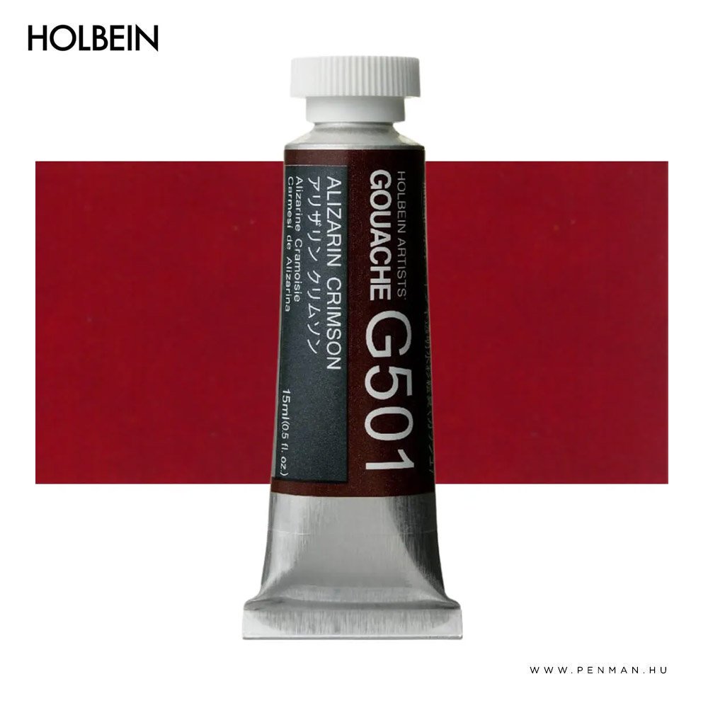holbein gouache 15ml alizarin crimson 001