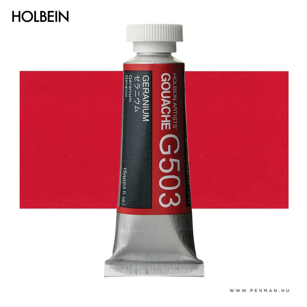 holbein gouache 15ml geranium 001