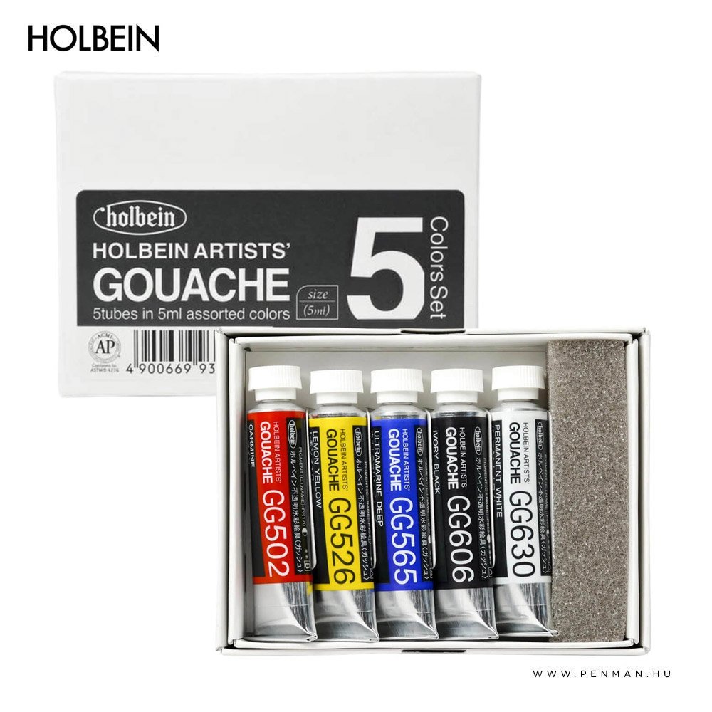holbein gouache 5ml primary set 5db 002