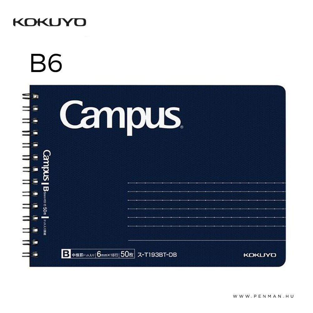 kukuyo B6 spiral jegyzetfizet navy 001