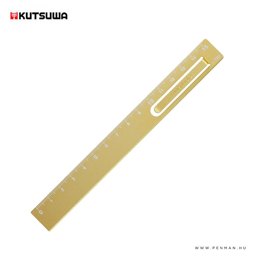 kutsuwa 15cm alu vonalzo arany 001