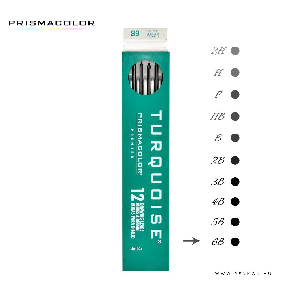 prismacolor turquoise 2mm grafit 6b penman