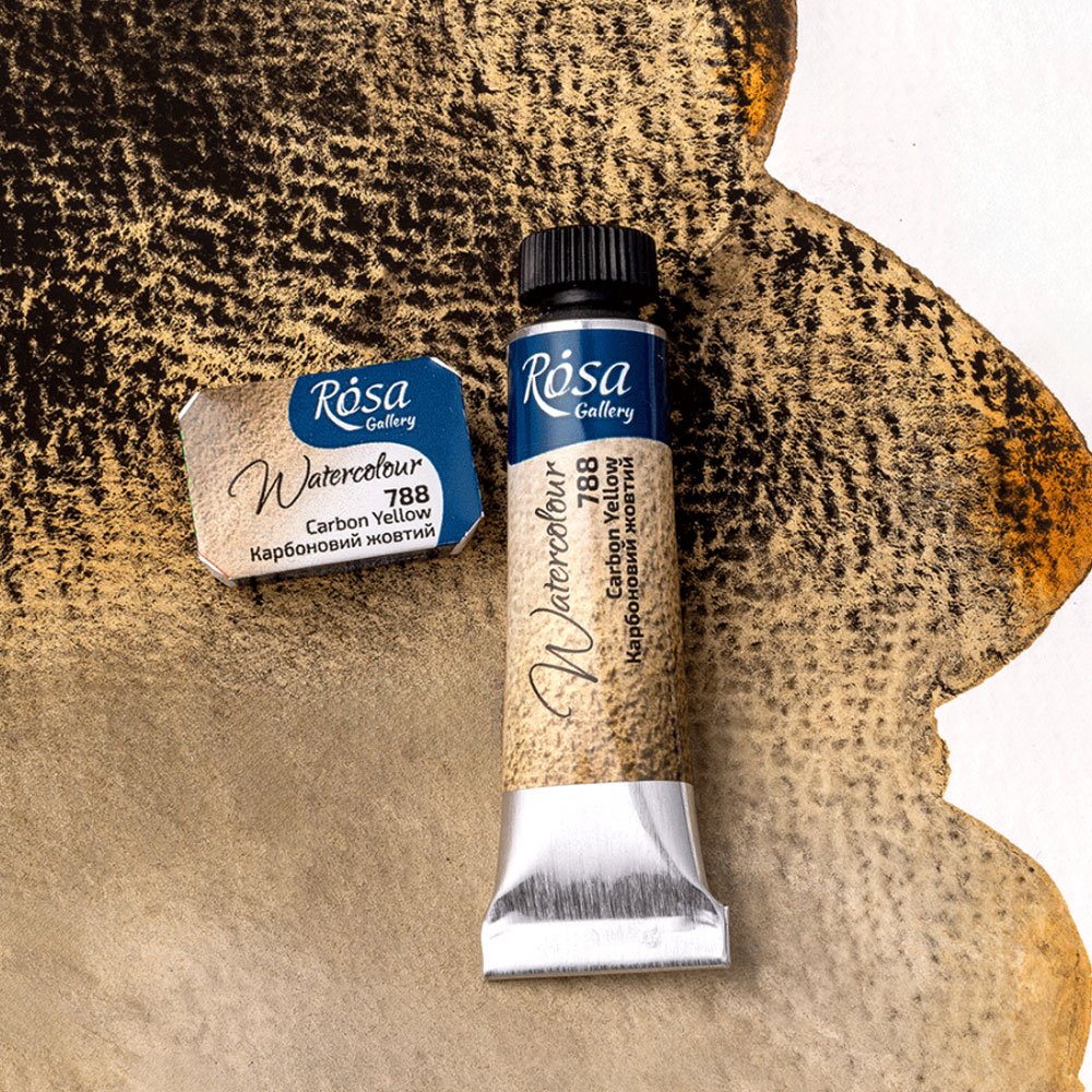 rosa gallery akvarell tubus 10ml carbon yellow 788 002