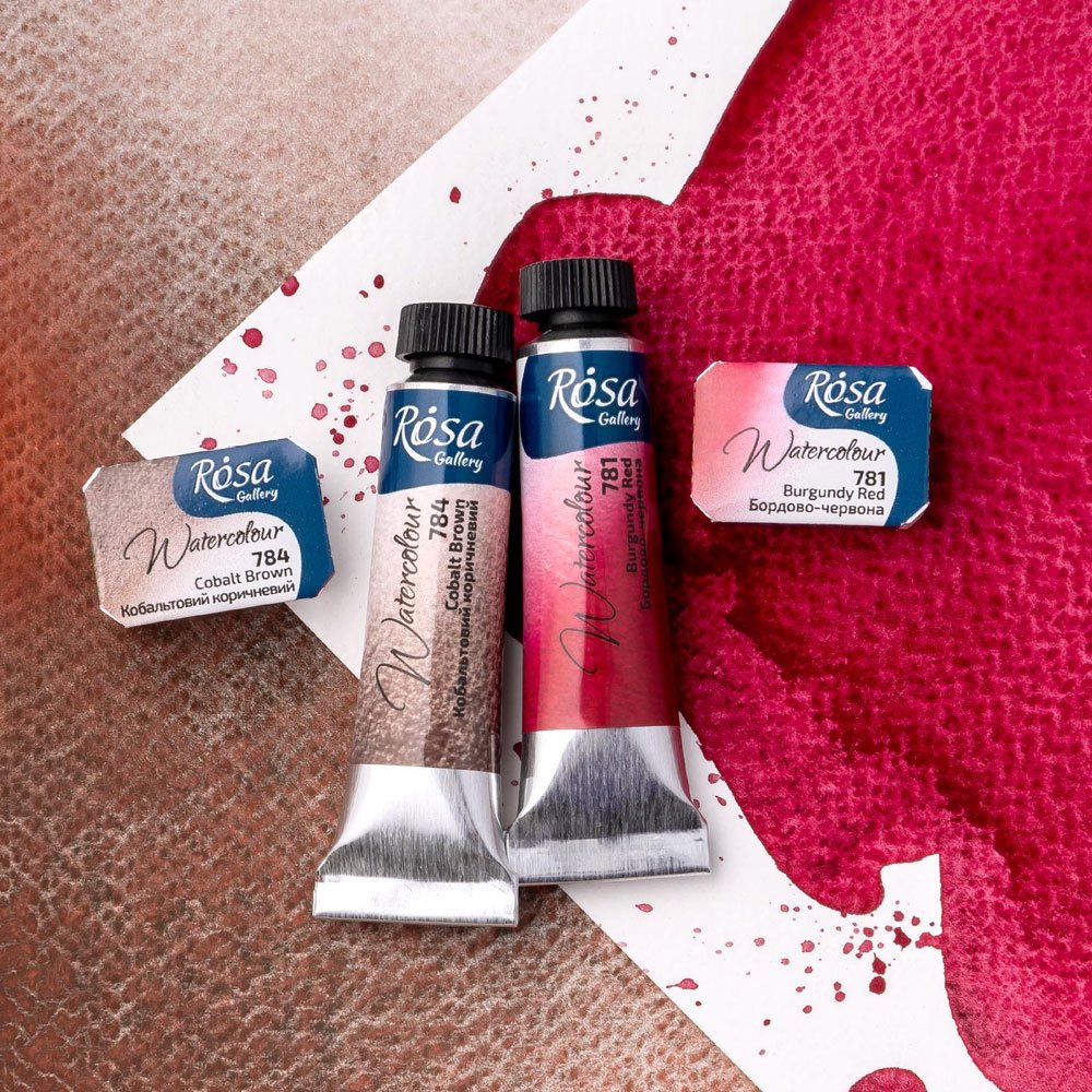 rosa gallery akvarell tubus 10ml cobalt brown 784 002