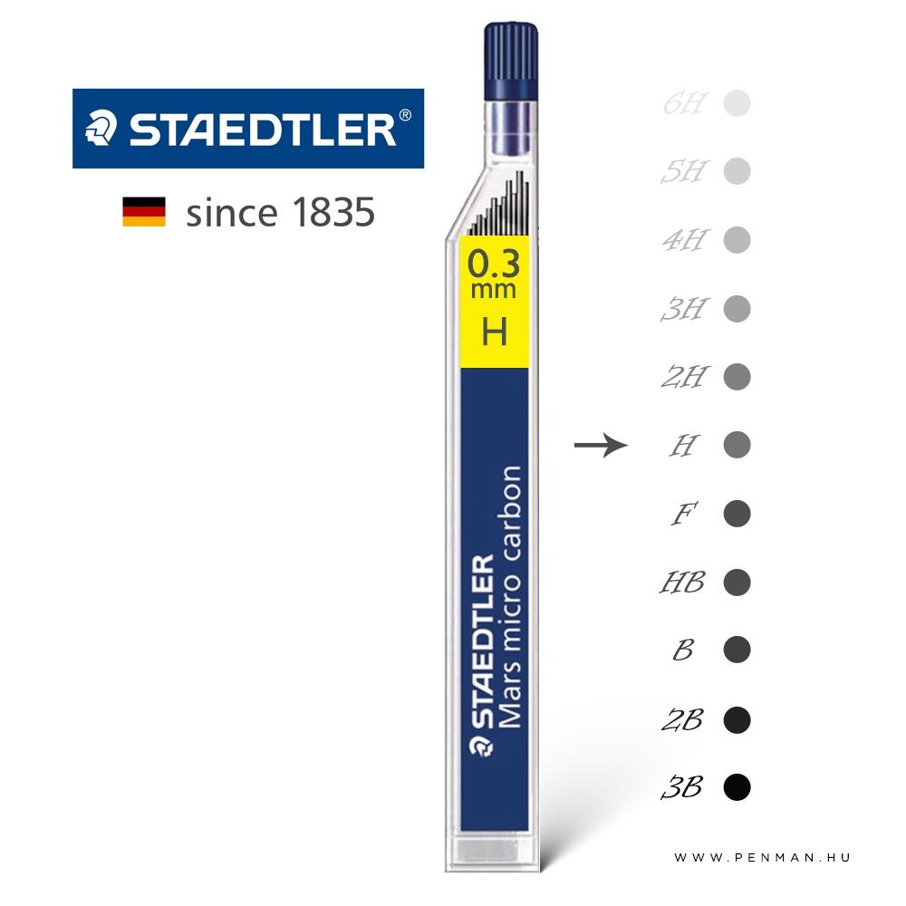 staedtler mars micro carbon 03 H penman