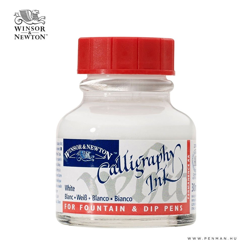 winsor and newton tinta 30ml fehet kalligrafia tinta 001