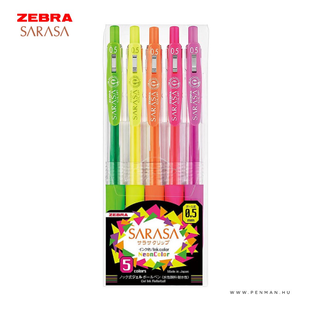 zebra sarasa 05 neon color 5set 011